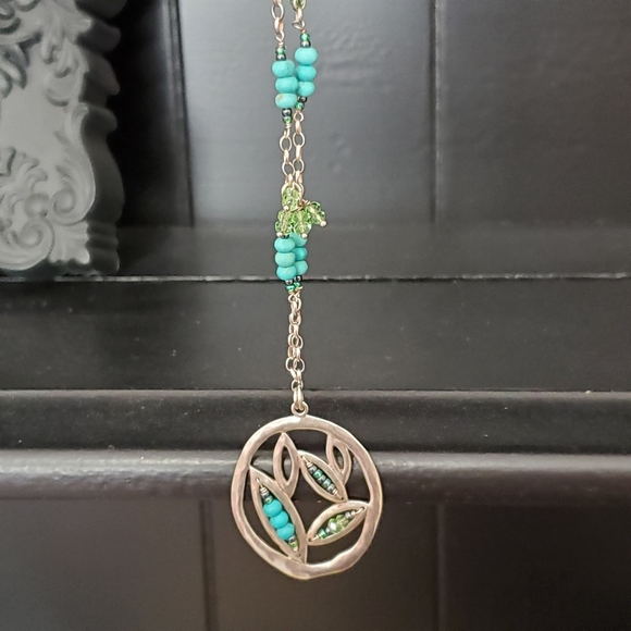 Silpada Sterling Howlite Turquoise Bead Necklace - Picture 7 of 16